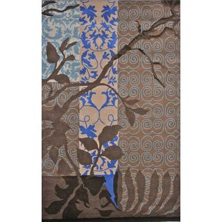 nuLOOM Hand tufted Syrah Abstract Floral Multi Wool Rug (8' x 10') Nuloom 7x9   10x14 Rugs
