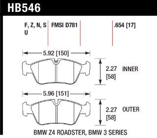 Hawk Performance HB546F.654 HPS High Performance Street Brake Pad Automotive
