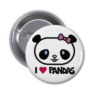 I Love Pandas Pin
