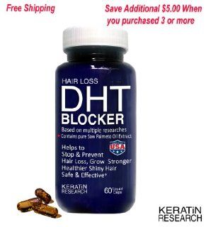 HAIR LOSS DHT BLOCKER Improve Hair Health Helps to Stop & Prevent Hair Loss Contains Pure Sawgrass Palmetto Oil Extract By Keratin Research Health & Personal Care
