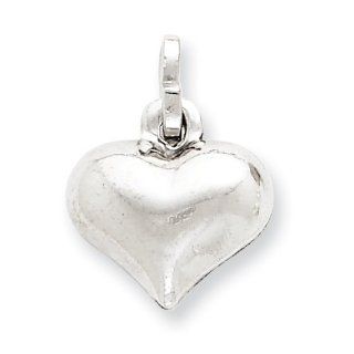 Sterling Silver Puffed Heart Charm Jewelry
