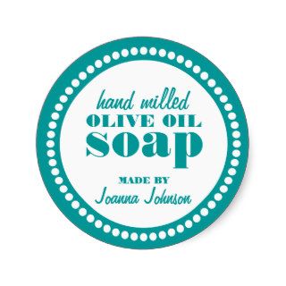 Round Dot Frame Soap Label Template Stickers