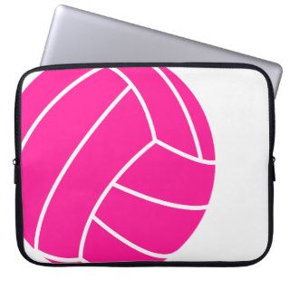 Hot Pink Volleyball Computer Sleeves