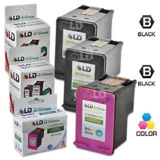 LD © Remanufactured Ink Cartridge Replacements for HP CH563WN (HP 61XL) Black and HP CH564WN (HP 61XL) Color (2 Black and 1 Color) Electronics