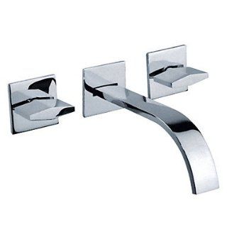 Wall Mount Contemporary Style Chrome Finish Brass Bathroom Sink Faucets   Touch On Bathroom Sink Faucets  