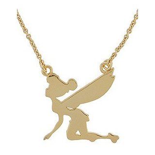 Disney Couture Tinkerbell Silhouette Necklace (Gold) Apparel Accessories