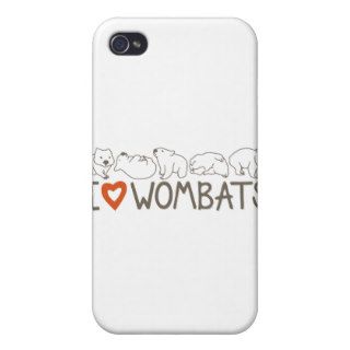 i heart wombats iPhone 4 cover