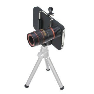 Generic Optical Telephoto Telecope 8X Lens Tripod Camera Holder + Case for iphone 5 5S Cell Phones & Accessories
