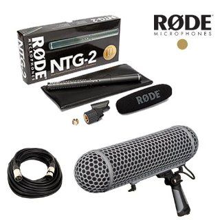 Rode NTG 2   Compact Directional On camera Shotgun Microphone / Rode Blimp / Talent XLR 18FT  Professional Video Microphones  Camera & Photo