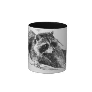 Raccoon Drawing Coffee Mug