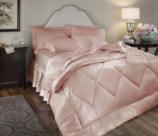 Wispersilk 450CCBWSRose Comforter Set, California King, Rose   California King Satin Comforter Sets