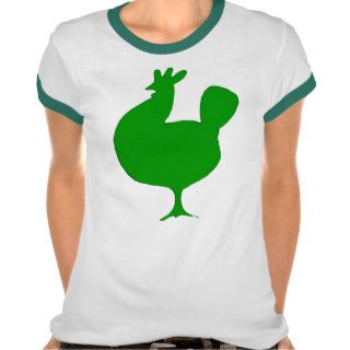 Retro Green Chicken T Shirt