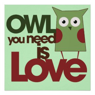 Owl you need is love poster