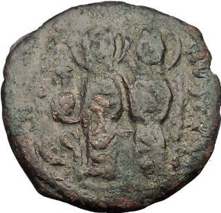 Justin II & Queen Sophia 565 AD Ancient Medieval Byzantine Coin Big K i32639 