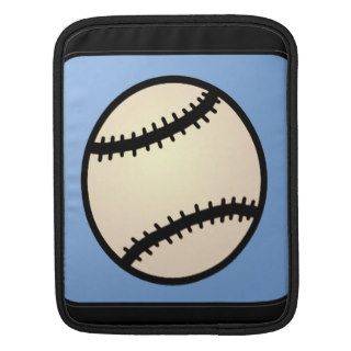 Cartoon Clip Art Sports, Baseball, Blue Background iPad Sleeve