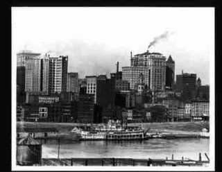 Photo Downtown & River Pittsburgh Pa. C1920   Photographs
