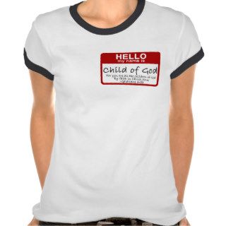 Funny Christian T Shirt, Child of God