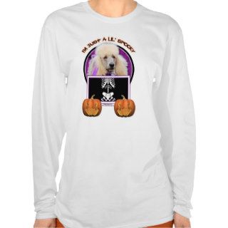 Halloween   Just a Lil Spooky   Poodle   Champagne T shirt