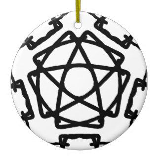 Pentacle Pentagram Design Christmas Ornaments