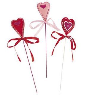 Valentine Heart Picks   Adult Crafts & Floral Supplies  Flowers  Patio, Lawn & Garden