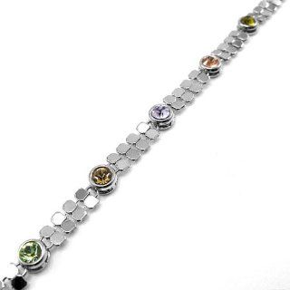 Glamorousky Elegant Bracelet with Multi color Swarovski Element Crystal   19cm (566) Glamorousky Jewelry Jewelry