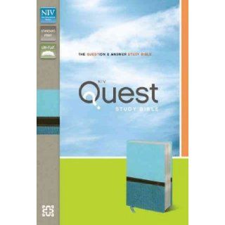 NIV Quest Study Bible The Question & Answer Bible NIV Turquoise / Caribbean Blue Italian Duo Tone Zondervan Publishing House (COR) 9780310949657 Books