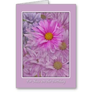Niece's Birthday Greeting,  Gerbera Daisies Greeting Card