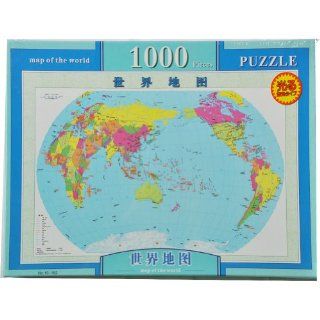 UDS 1000 Pieces World Map Shape Puzzle 38*4*27 Cm 0.73 Kg Toys & Games