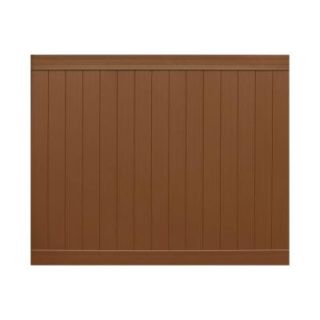 Pro Series 6 ft. x 8 ft. Vinyl Anaheim Brown Privacy Fence Panel   Unassembled 153572