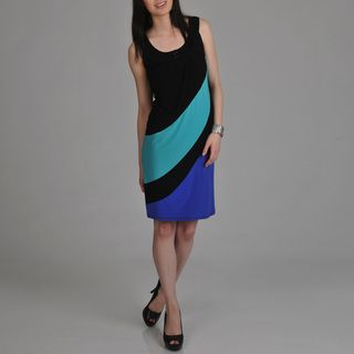 Tiana B. Women's Black Color block Sleeveless Dress Tiana B. Casual Dresses