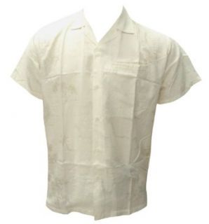 La Leela Off White Brasso Printed Hawaiian Shirt For Men XL at  Mens Clothing store
