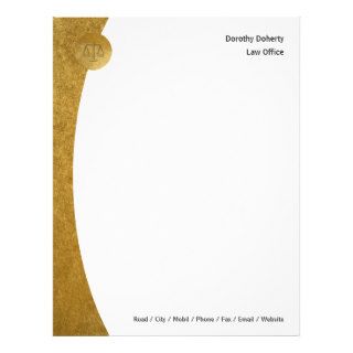 Scales of Justice LAW OFFICE Letterhead