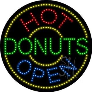 Hot Donuts Outdoor LED Sign 26" Tall x 26" Wide x 3.5" Deep  Business And Store Signs 