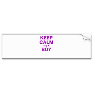 Keep Calm Its a Boy Bumper Sticker