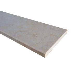 MS International Beige Single Bevelled Threshold 6 in. x 54 in. Polished Limestone Floor and Wall Tile THD1BE6X54SB