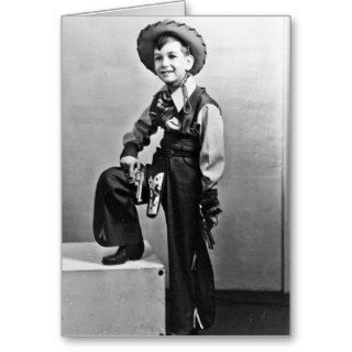 Little Boy in Cowboy Outfit Notecard