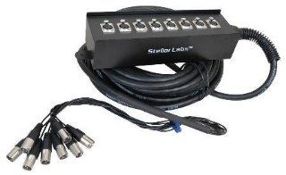 Stellar Labs 555 13862 XLR CABLE SNAKE 8 CHANNEL 32 FT 