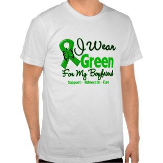Boyfriend   Green  Awareness Ribbon Tee Shirts