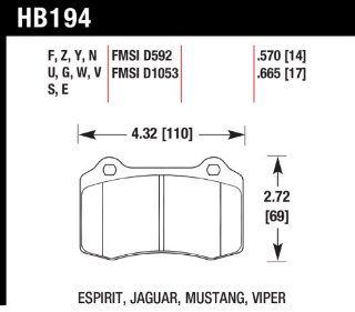 Hawk Performance HB194F.570 HPS Performance Ceramic Brake Pad Automotive