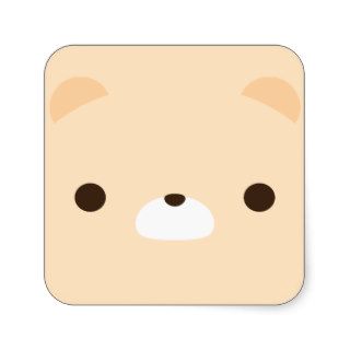 Cute Kawaii Teddy Bear Face Sticker