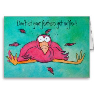 Encouragement Pnk Flamingo Funny Humor Card