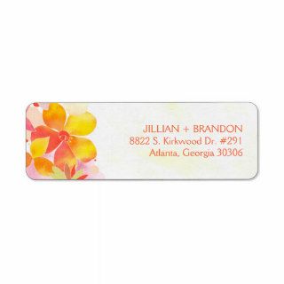 Whimsical Floral Wedding Return Address Labels