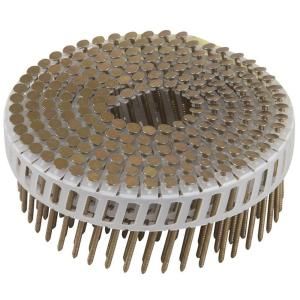 Hitachi 1 3/4 in. x 0.086 in. Full Round Head Ring Shank Plastic Sheet Electro Galvanized Coil Nails (6,000 Pack) 13304