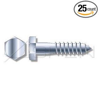 (25pcs) Metric DIN 571 M8X80 Hex Head Lag Bolt, Zinc steel   zinc plated with non ISO metric theread. Ships Free in USA Lag Screws