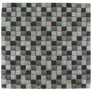 Splashback Tile Galaxy Blend Squares 12 in. x 12 in. x 8 mm Marble and Glass Mosaic Floor and Wall Tile GALAXY SQUARES