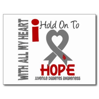 Juvenile Diabetes I Hold On To Hope Postcard