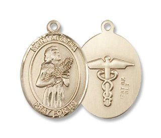 14kt Gold St. Agatha / Nurse Medal Jewelry