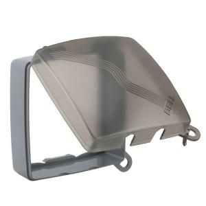 Bell 2 Gang Weatherproof Square While in Use Cover   Gray DISCONTINUED 5775 0
