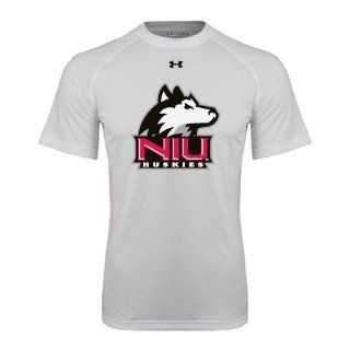 Northern Illinois Under Armour White Tech Tee 'NIU Huskies /w Huskey'  Sports Fan T Shirts  Sports & Outdoors