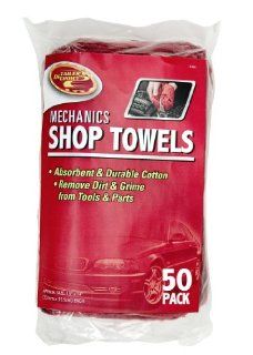 Detailer's Choice 3 558 Red 13" x 14" Shop Towel, (Pack of 50) Automotive